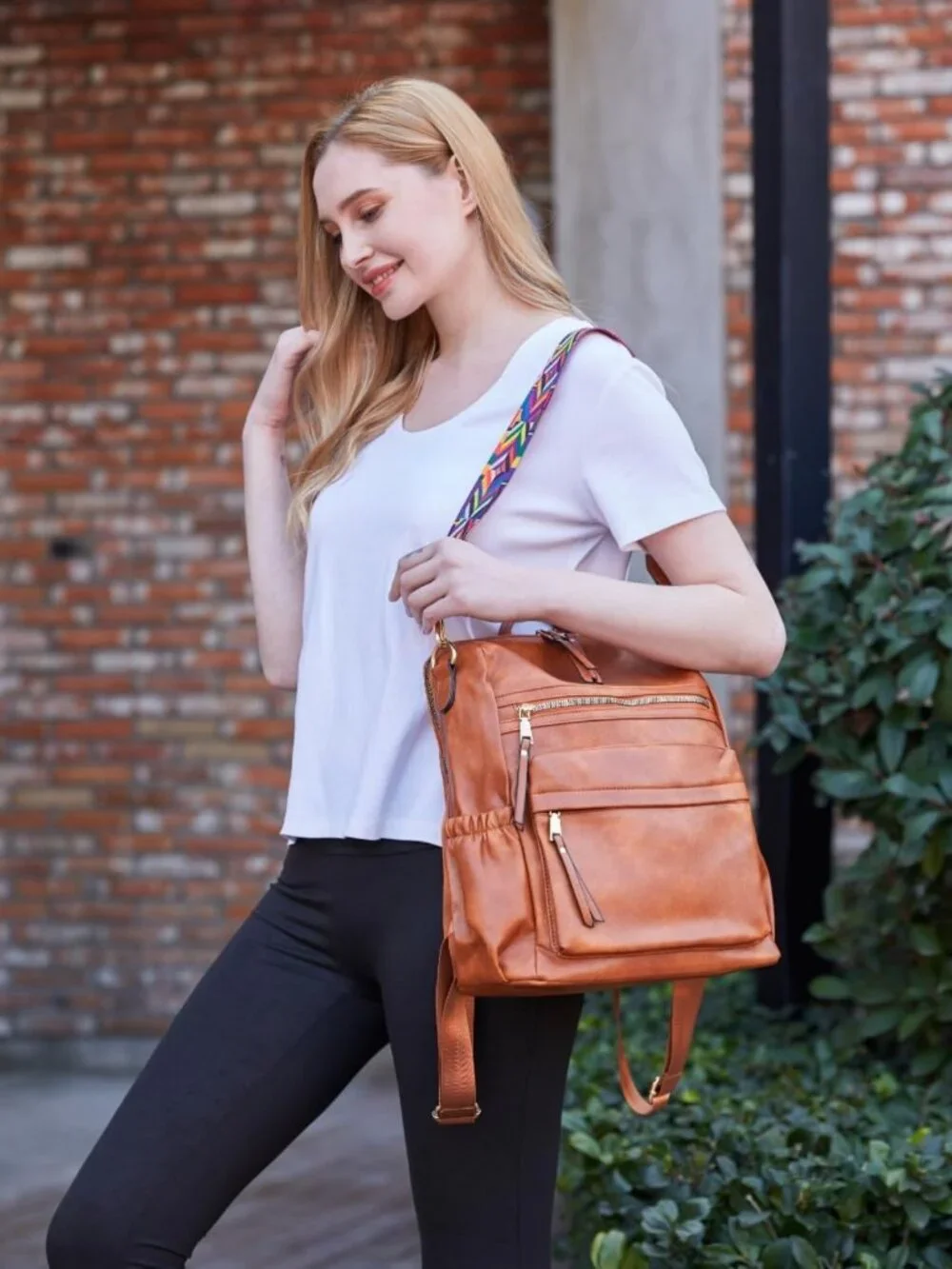 Stylish Leather Backpack Purse for Women | Travel Fashion Bag & Shoulder Tote